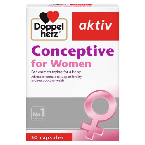 Illustration of the product packaging Doppelherz aktiv Conceptive for Women front view